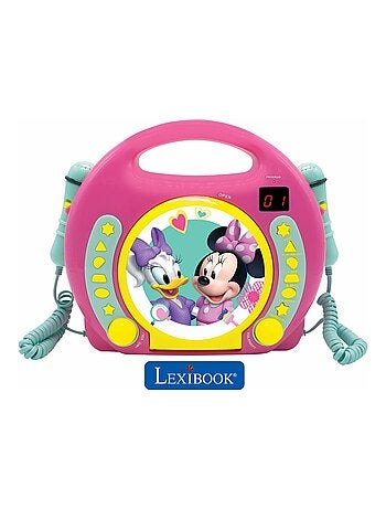 Reproductor de CD puertoátil Disney Minnie con 2 micrófonos Sing Along