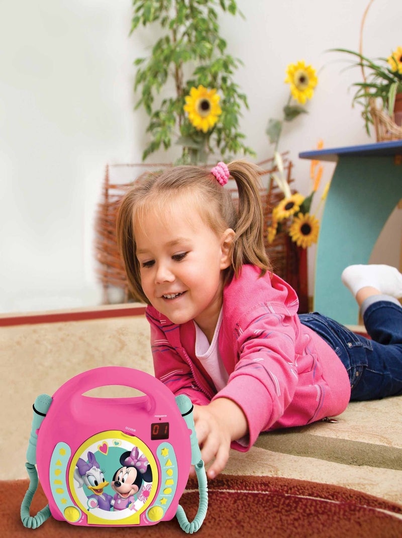 Reproductor de CD puertoátil Disney Minnie con 2 micrófonos Sing Along Rosa - Kiabi