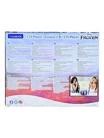 Reproductor de CD puertoátil Frozen con 2 micrófonos Sing Along