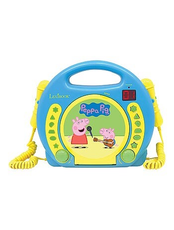 Reproductor de CD puertoátil Peppa Pig con 2 micrófonos Sing Along