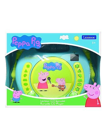 Reproductor de CD puertoátil Peppa Pig con 2 micrófonos Sing Along