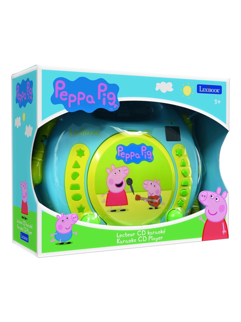 Reproductor de CD puertoátil Peppa Pig con 2 micrófonos Sing Along Azul - Kiabi