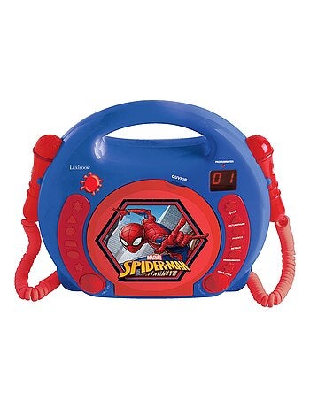 Reproductor de CD puertoátil SpiderMan con 2 micrófonos Sing Along