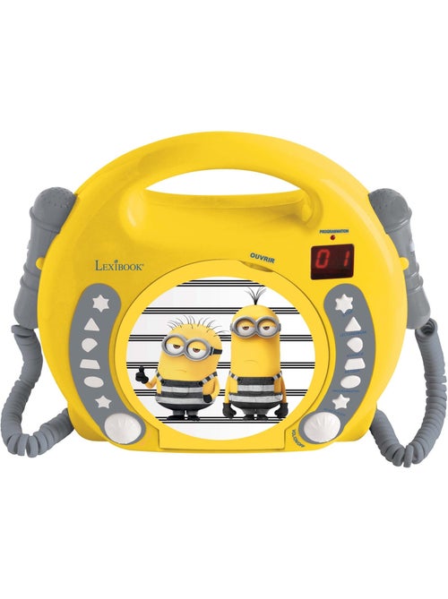 Reproductor de CD puerto?til de los Minions con 2 micr?fonos Sing Along - Kiabi