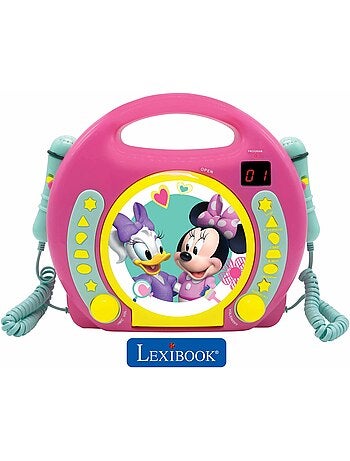 Reproductor de CD puerto?til Disney Minnie con 2 micr?fonos Sing Along