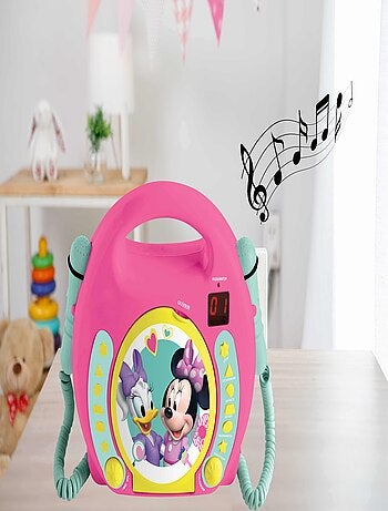 Reproductor de CD puerto?til Disney Minnie con 2 micr?fonos Sing Along