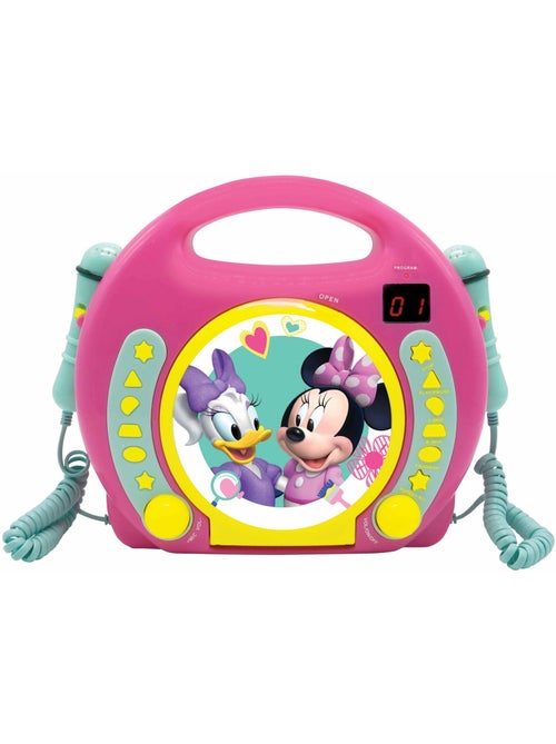 Reproductor de CD puerto?til Disney Minnie con 2 micr?fonos Sing Along - Kiabi