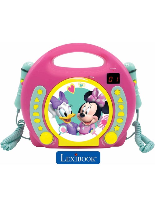 Reproductor de CD puerto?til Disney Minnie con 2 micr?fonos Sing Along - Kiabi