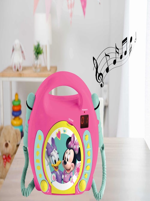Reproductor de CD puerto?til Disney Minnie con 2 micr?fonos Sing Along - Kiabi