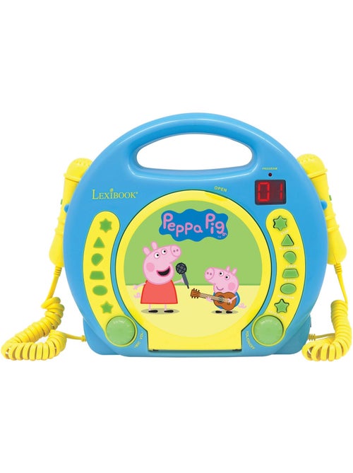 Reproductor de CD puerto?til Peppa Pig con 2 micr?fonos Sing Along - Kiabi Reproductor de CD puerto?til Peppa Pig con 2 micr?fonos Sing Along - Kiabi