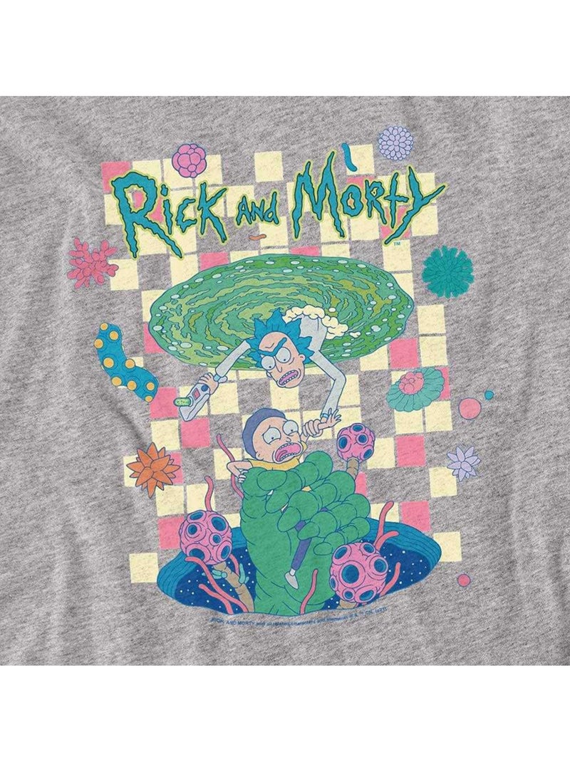 Rick And Morty - Camiseta Falling Portals para Adultos Unisex Gris gris claro - Kiabi