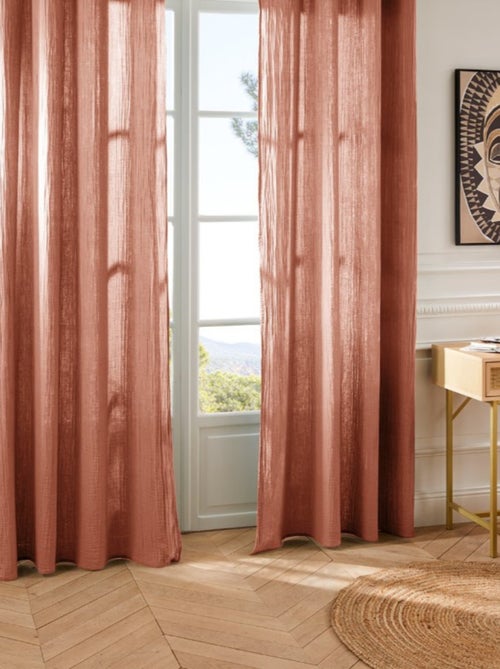 Rideau liso de gasa de algodón - Kiabi