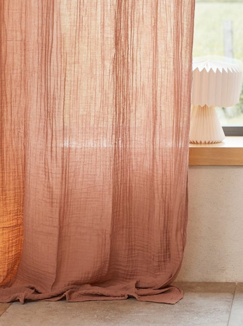 Rideau liso de gasa de algodón - Kiabi