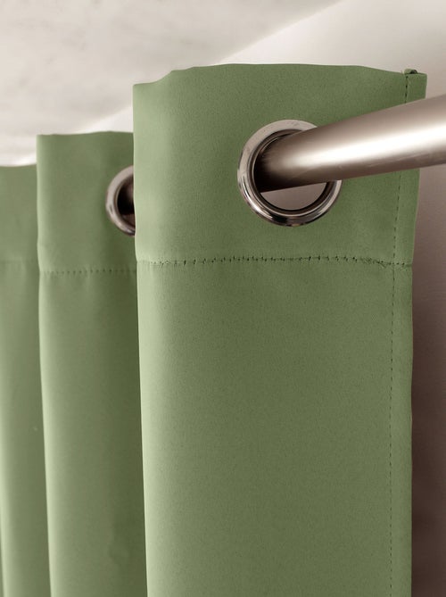 Rideau opaco con hilo negro y 8 ojales - Kiabi