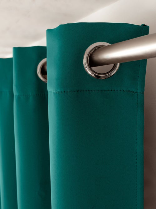 Rideau opaco con hilo negro y 8 ojales - Kiabi