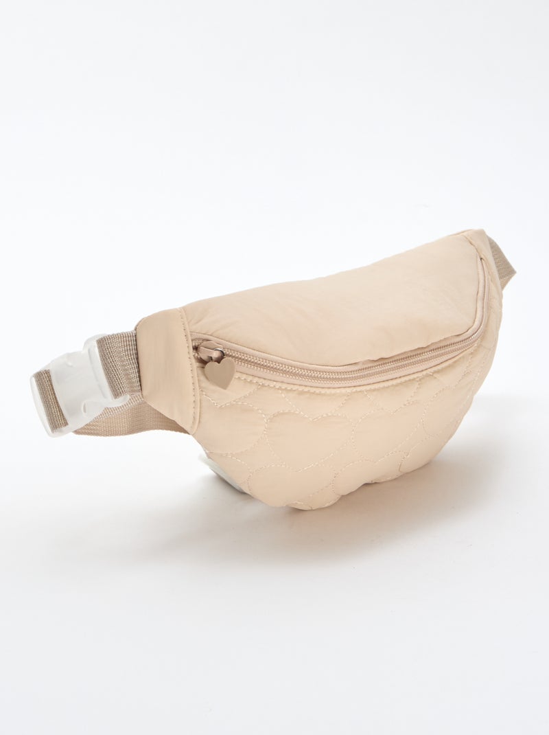 Riñonera acolchada beige - Kiabi