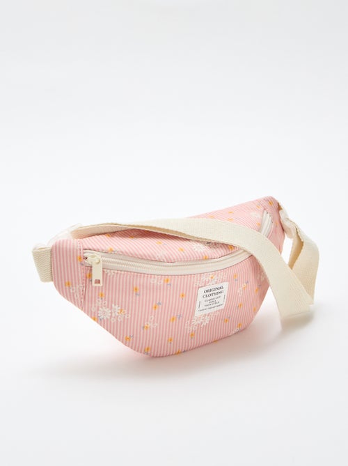 Riñonera con estampado integral floral de algodón - Kiabi