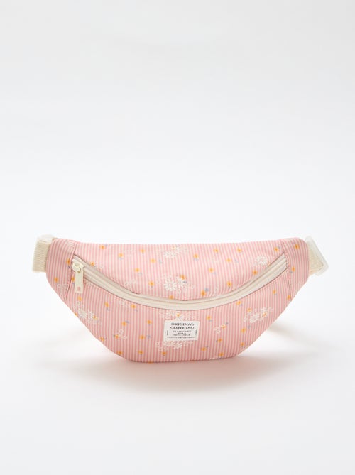 Riñonera con estampado integral floral de algodón - Kiabi