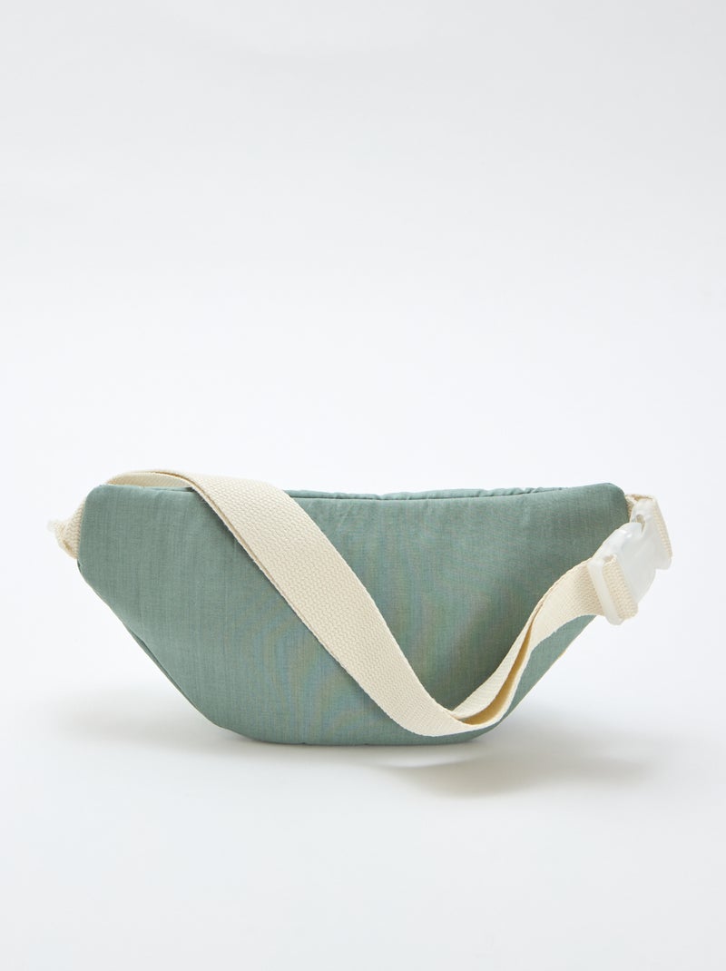 Riñonera con estampado integral floral de algodón Verde - Kiabi