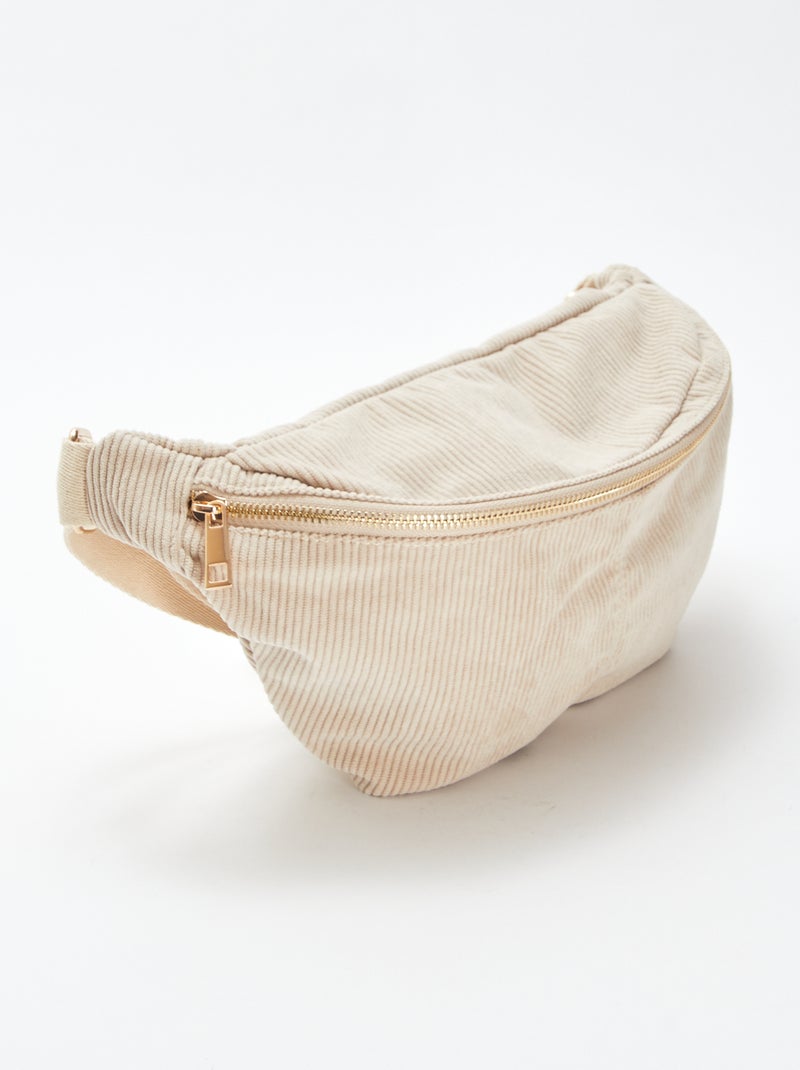 Riñonera de pana beige - Kiabi