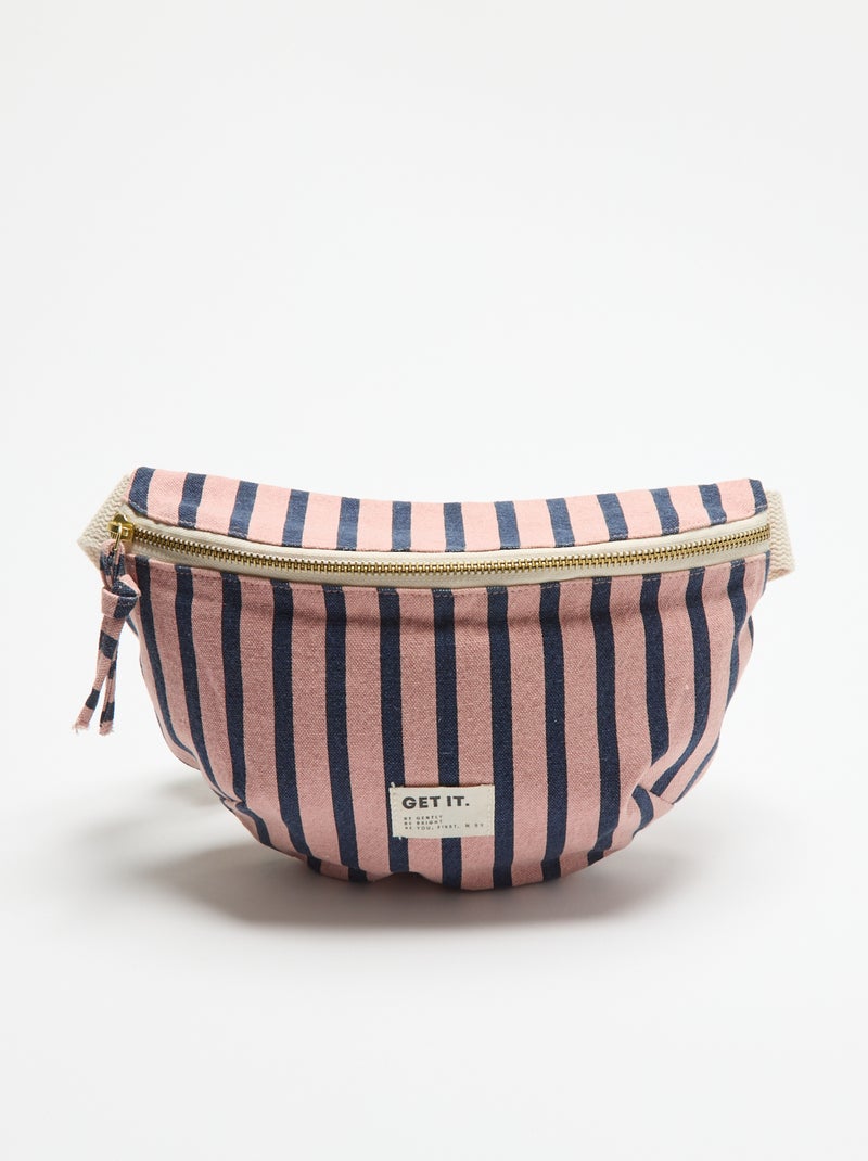 Riñonera de tela estampada Rosa - Kiabi