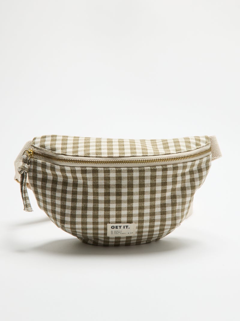 Riñonera de tela estampada Verde - Kiabi