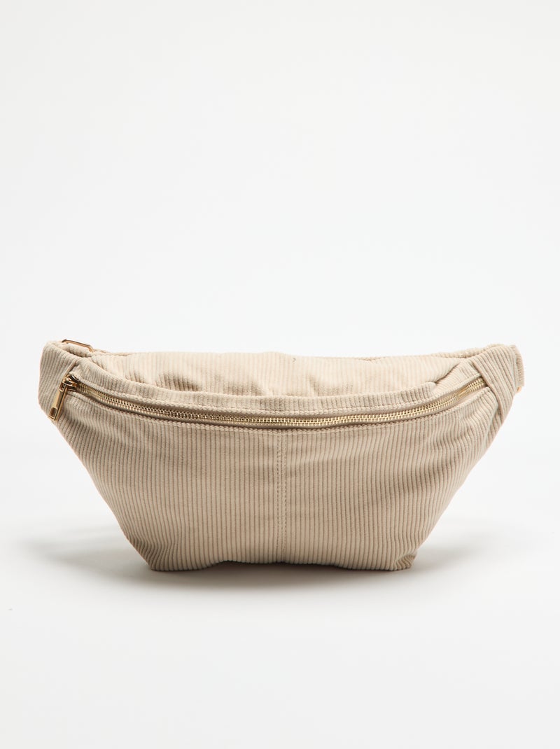 Riñonera de terciopelo Beige - Kiabi