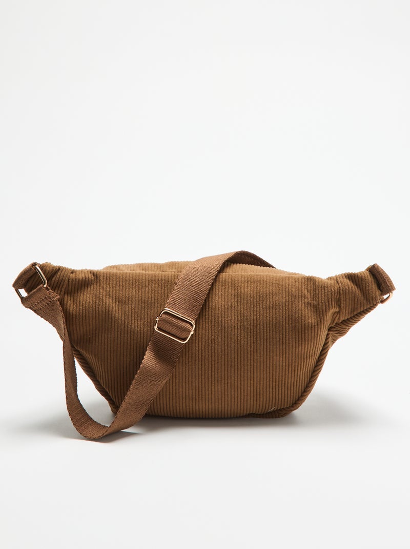 Riñonera de terciopelo Marron - Kiabi