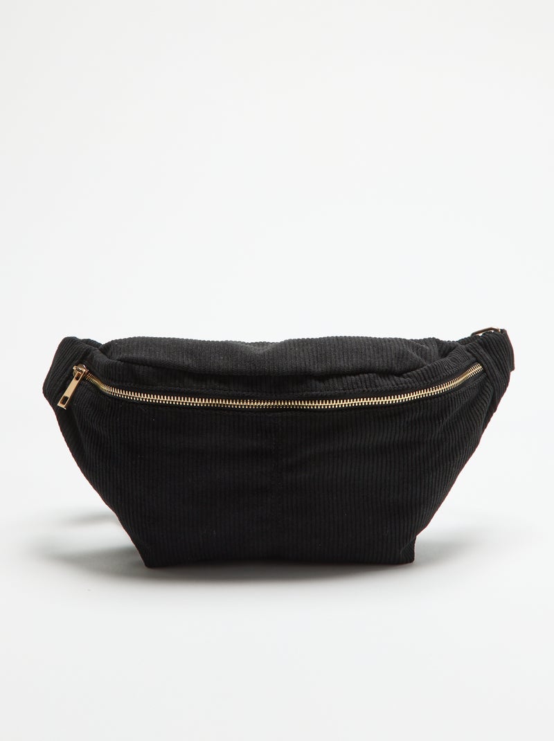 Riñonera de terciopelo Negro - Kiabi