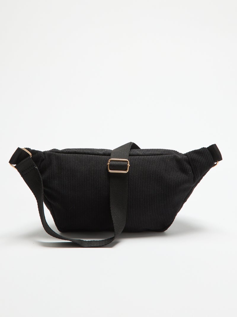 Riñonera de terciopelo Negro - Kiabi