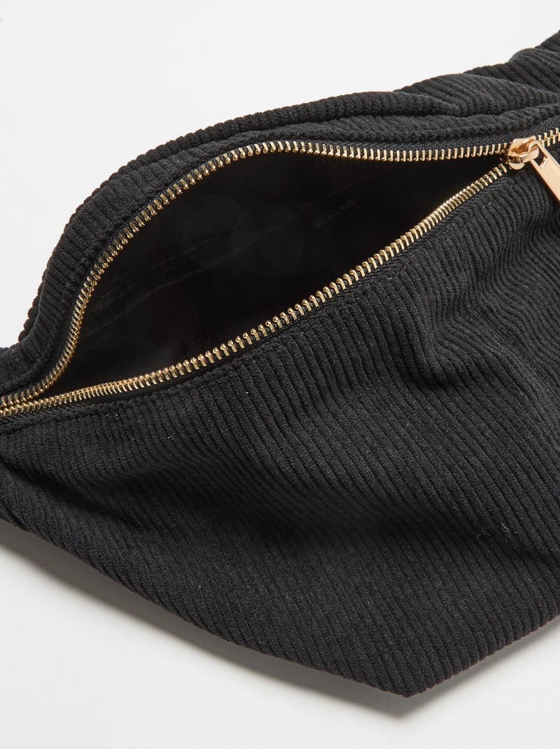 Riñonera de terciopelo Negro - Kiabi