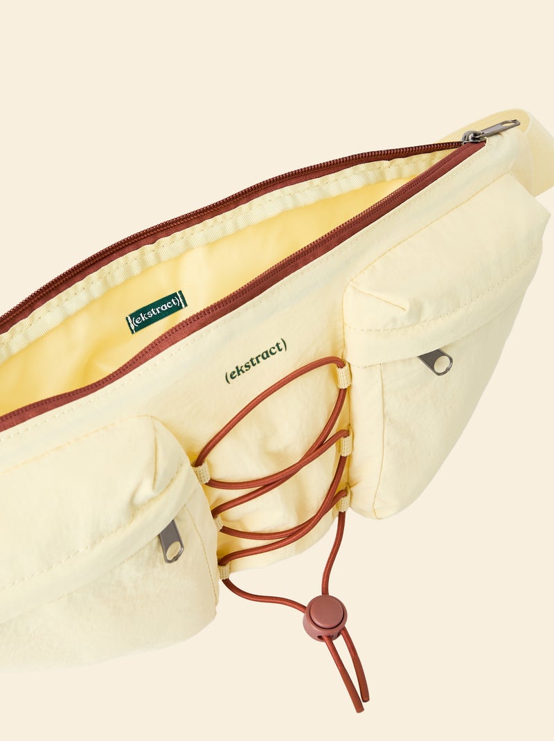 Riñonera deportiva (ekstract) con bolsillos exteriores e interiores 15x40 cm Amarillo - Kiabi