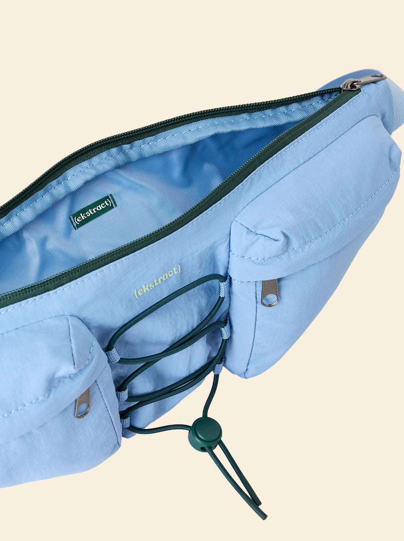 Riñonera deportiva (ekstract) con bolsillos exteriores e interiores 15x40 cm Azul - Kiabi