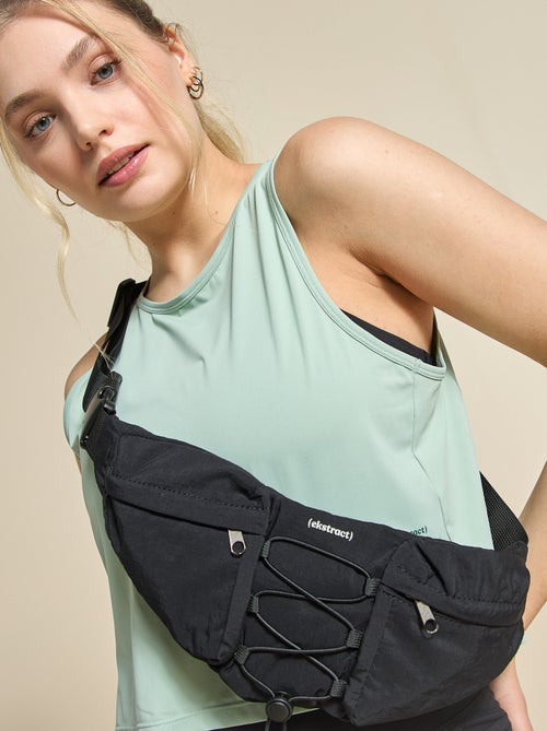 Riñonera deportiva (ekstract) con bolsillos exteriores e interiores 15x40 cm - Kiabi