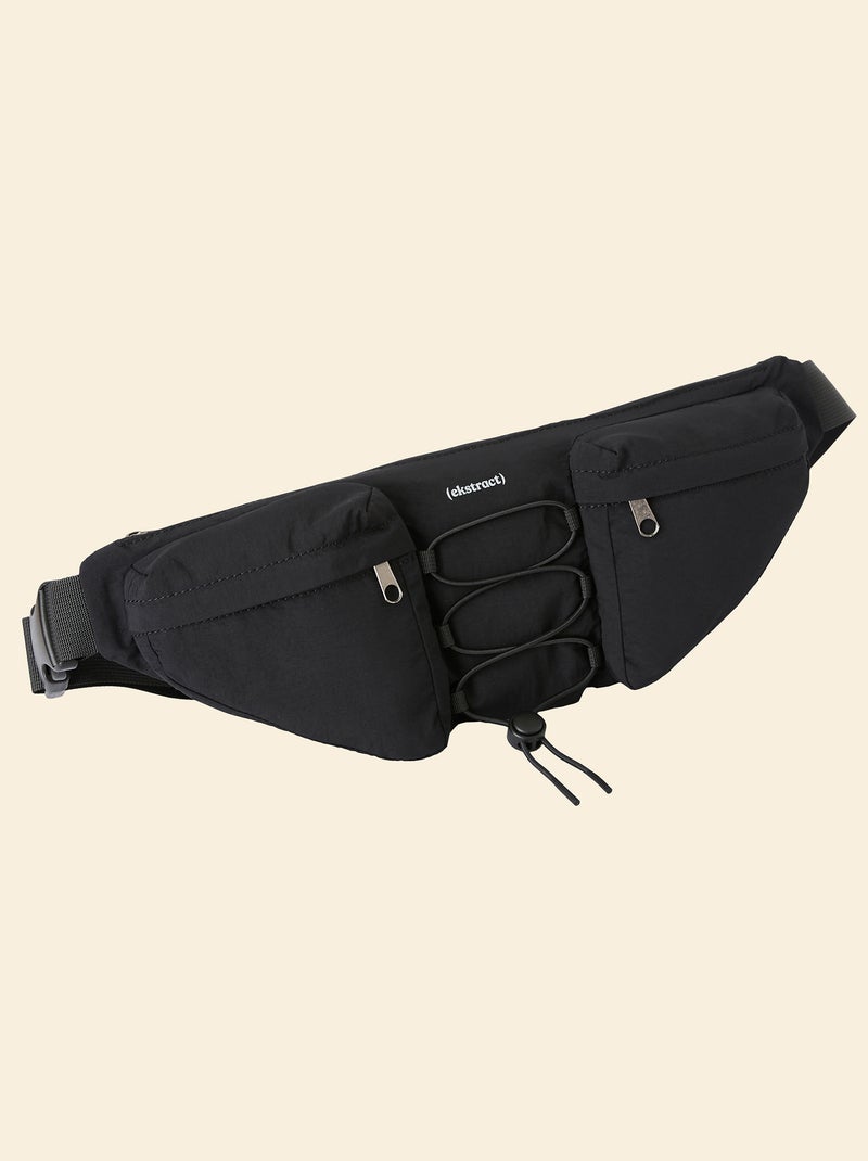 Riñonera deportiva (ekstract) con bolsillos exteriores e interiores 15x40 cm Negro - Kiabi