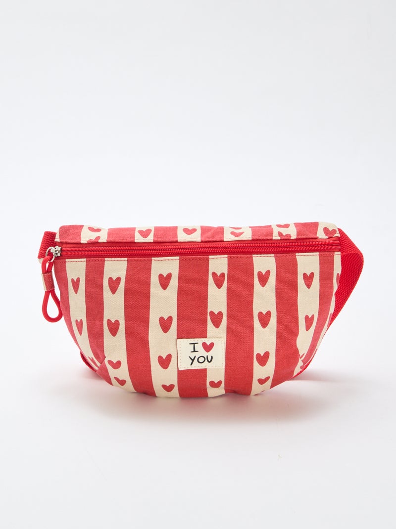 Riñonera estampada con corazones 'Agathe Sorlet x Kiabi' - San Valentín Blanco - Kiabi