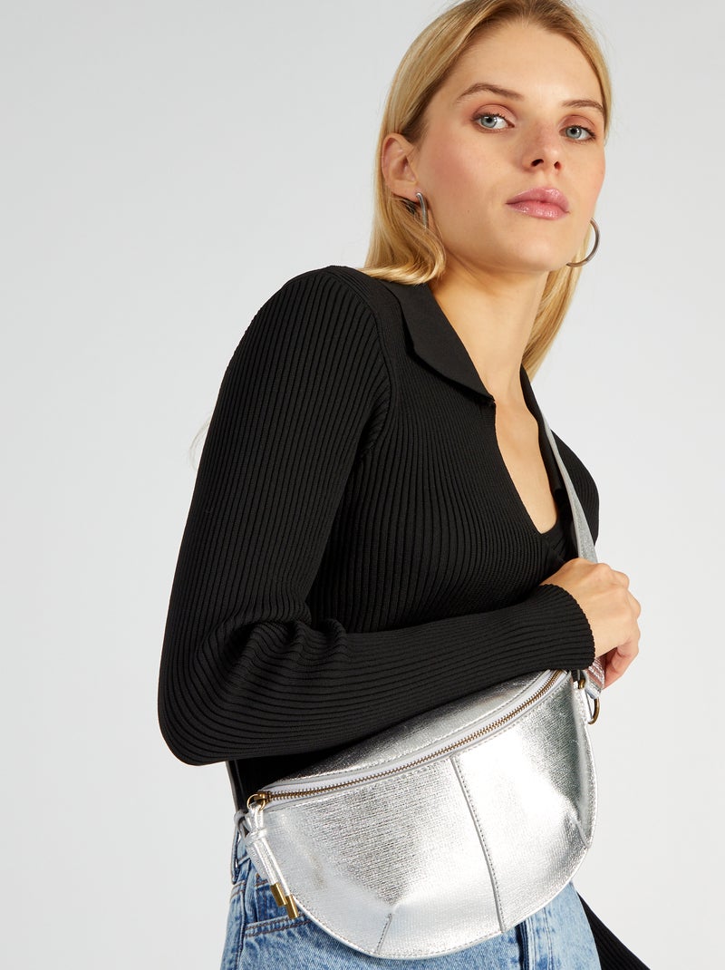 Riñonera glossy GRIS - Kiabi