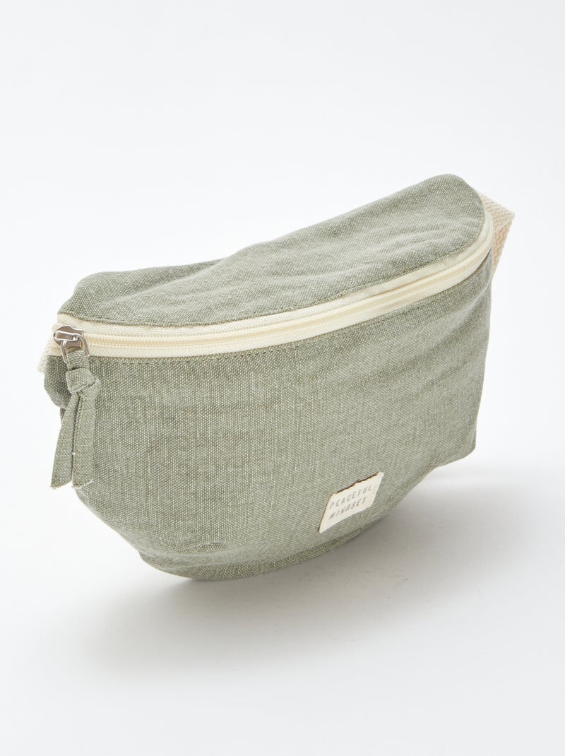 Riñonera grande con etiqueta cosida KAKI - Kiabi