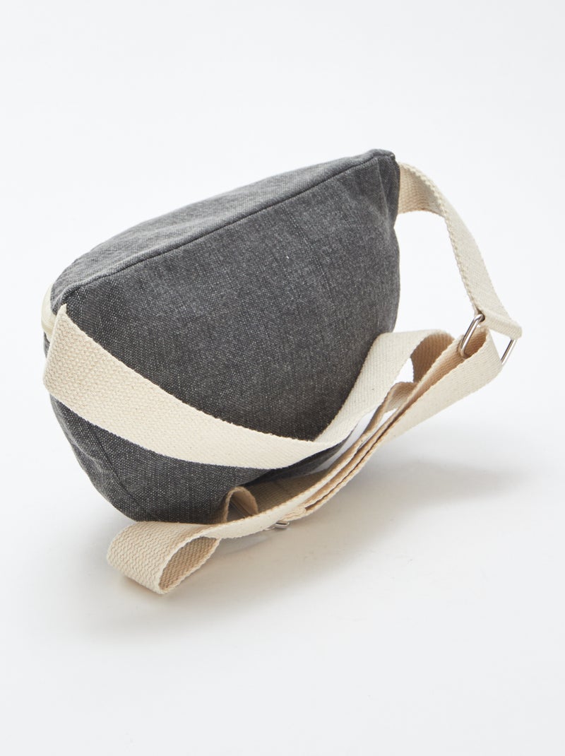 Riñonera grande con etiqueta cosida negro - Kiabi