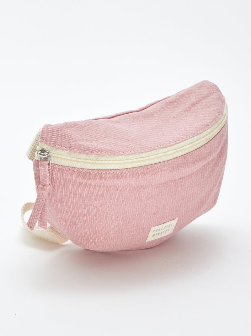 Riñonera grande con etiqueta cosida ROSA - Kiabi