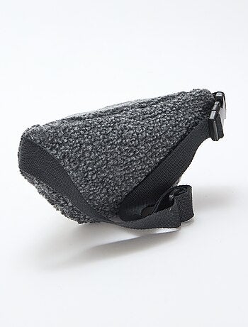 Riñonera lisa efecto borreguito 27x15 cm