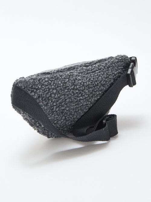 Riñonera lisa efecto borreguito 27x15 cm - Kiabi