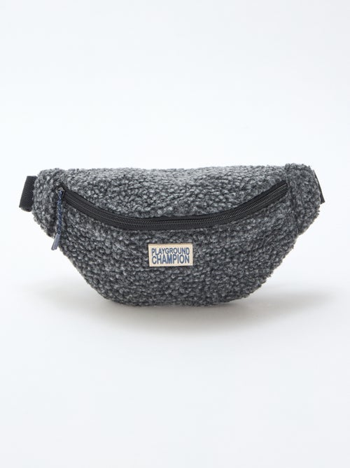 Riñonera lisa efecto borreguito 27x15 cm - Kiabi