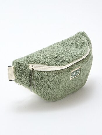 Riñonera lisa efecto borreguito 27x15 cm