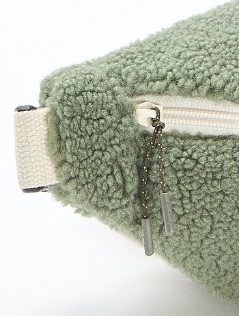 Riñonera lisa efecto borreguito 27x15 cm