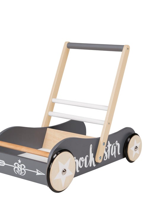 ROBA Andador para bebé "Rock Star Baby 3" en madera - con freno - altura del asa 45 cm - Kiabi