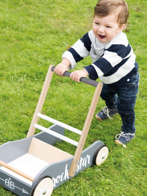 ROBA Andador para bebé "Rock Star Baby 3" en madera - con freno - altura del asa 45 cm - Kiabi