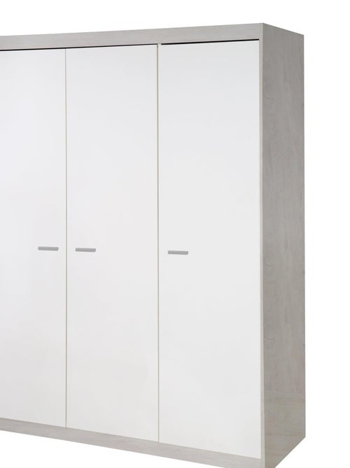 ROBA Armario "Julia" 3 puertas – tecnología de cierre progresivo – blanco / olmo lunar - Kiabi