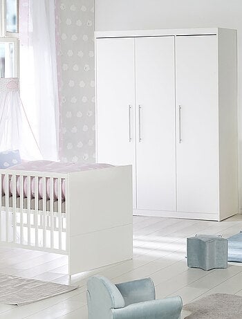 ROBA Armario "Maren" con 3 puertas batientes – blanco