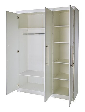 ROBA Armario "Maren" con 3 puertas batientes – blanco